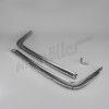 F 88 455a - set of chrome parts (LHS+RHS) front bumper / reproduction